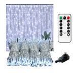 3x3m white curtain fairy lights backdrop