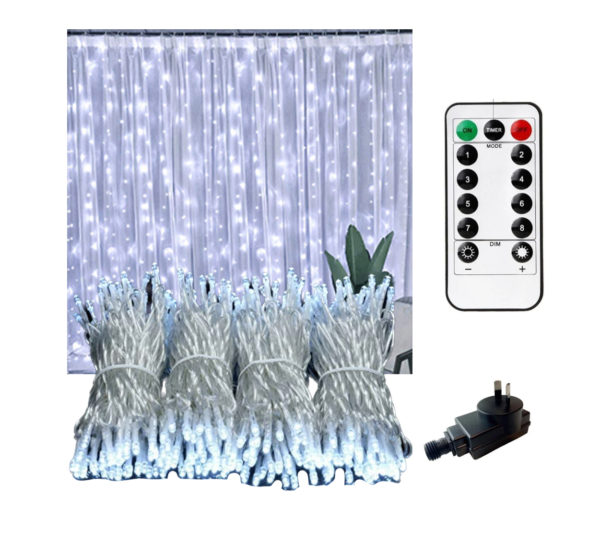3x3m white curtain lights with remote 3x3m white curtain fairy lights backdrop