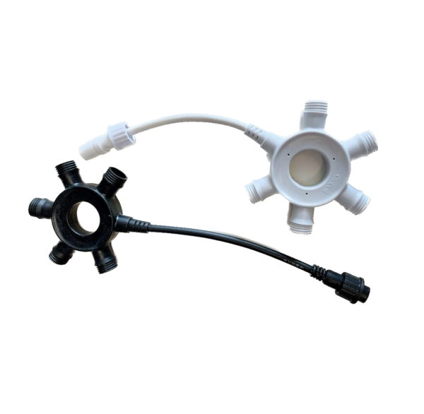 5 point connector for rubber outdoor fairy lights