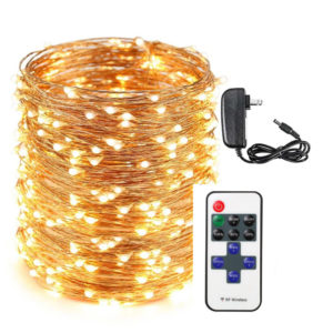 50m Plug-in Copper or Silver Wire Seed String Fairy Lights with Remote Control