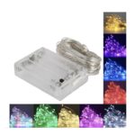 5m 50 LED Battery Pack Silver Wire Seed Fairy Lights