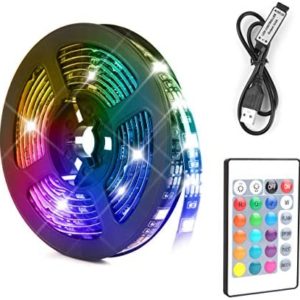 6 Colour USB Plug Waterproof (Gel Coating) RGB Strip Lights with Remote Control