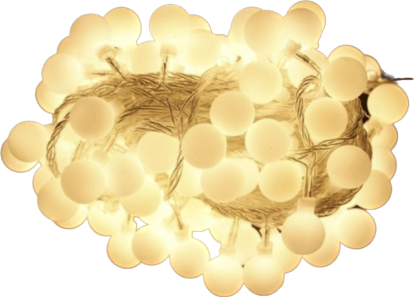 candy ball string lights warm white