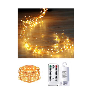 copper wire branch seed lights with remote