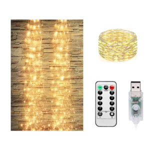 usb silver wire branch seed lights