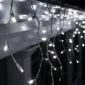 White Rubber Wire Outdoor Connectable 3m Icicle Outdoor fairy Lights - Cool White