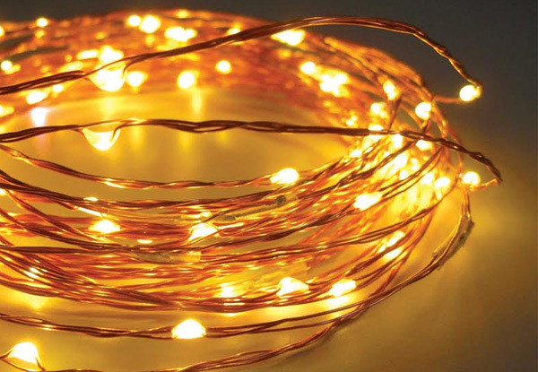 Copper fairy lights discount