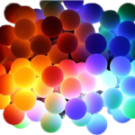 10m 100LED Connectable Candy Ball Plug In String Fairy Lights - Rainbow