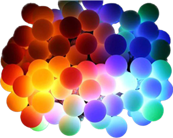 10m 100LED Connectable Candy Ball Plug In String Fairy Lights - Rainbow 10m 100LED Connectable Candy Ball Plug In String Fairy Lights - Rainbow