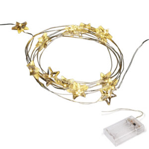 Silver Wire Battery Stars Seed Lights