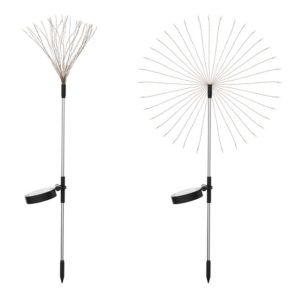 starburst solar seed fairy lights with a stand