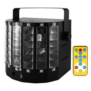 Large 2 in 1 Music Activated LED Disco Light + RG Laser Party Light / Stage Light with Remote Control