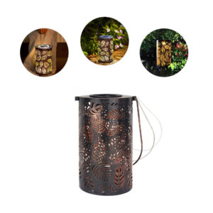 Solar Leaf Pattern Shadow Cast Lantern