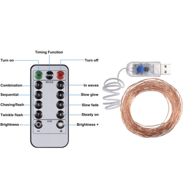 usb seed fairy lights 20m