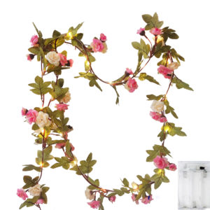 Battery Powered Rose Garland fairy Lights