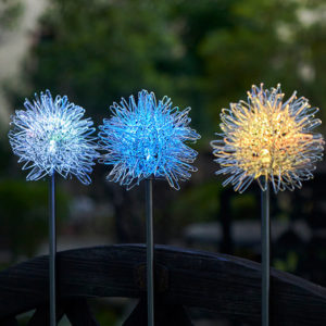 Solar Dandelion 15cm Diameter Garden Lights Colour Changing