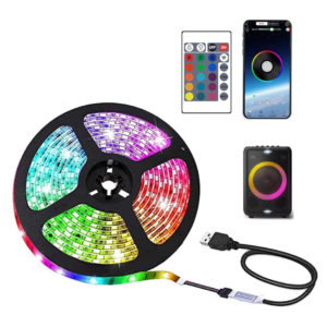 App Controlled Sound Activated Waterproof RGB LED Strip Lights