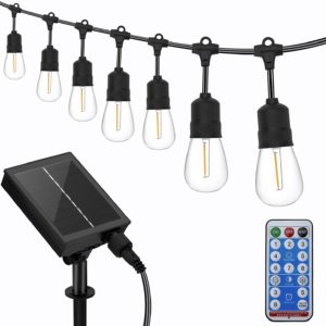 Solar or USB Chargeable Outdoor Festoon Lights with Remote