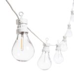 15m 20 Bulbs White Cable Connectable Weatherproof Outdoor Festoon Lights