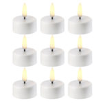 12 Pieces Realistic Battery Operated LED Flickering Tea Lights Candles