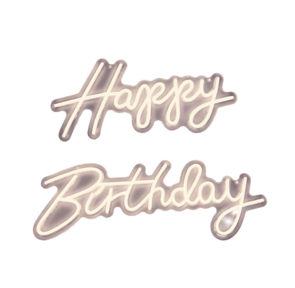 "Happy Birthday" USB Neon Sign Light Wall Decor 58 x 40cm
