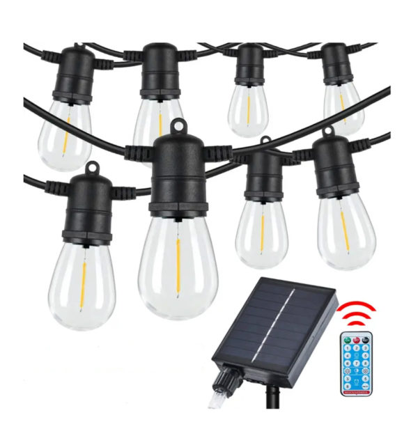 10m Solar or USB Powered Outdoor Festoon Lights with Remote