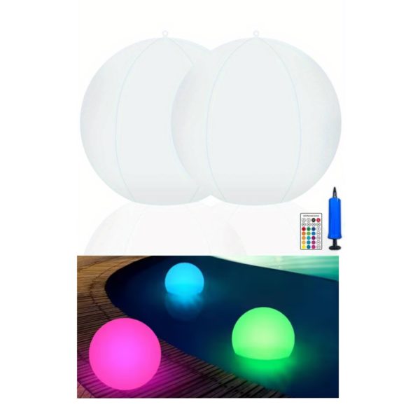 2 pack 30cm floating solar ball light