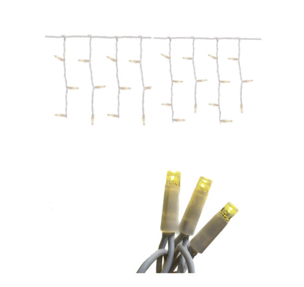 3m rubber white fringe icicle light extension set