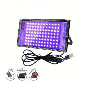 96LED USB Plug Black UV Light Waterproof Purple Ultraviolet Glow Party