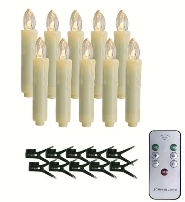 10pcs clip on candles for christmas tree