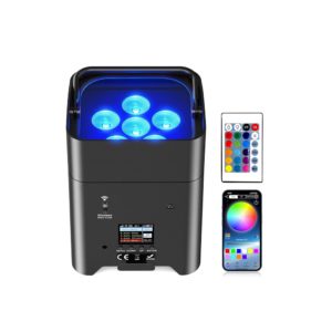 108W Battery LED Par Stage Light APP Rechargeable Spot Uplight with Remote Control