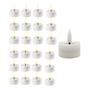 24 Pieces Realistic Battery Operated LED Flickering Tea Lights Candles