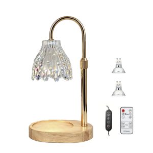 Crystal Raindrop Aura Candle Wax Melting Warmer Lamp Colour w Dimmer, Timer and Height Adjustable