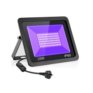 100W 365nm UV Black Light Waterproof Ultra Violet Stage fluorescent Purple Light