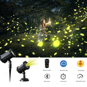 Bluetooth Firefly Flicker Laser Dynamic Projection Light Waterproof Outdoor with Remote Control