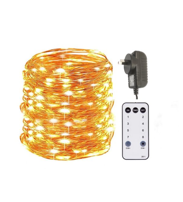 80m copper seed lights w remote